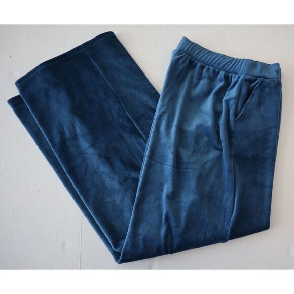 Beyond Yoga NV1221 Women's Sz M Celestial Blue Velvet Elevate Long Pants - Picture 10 of 10